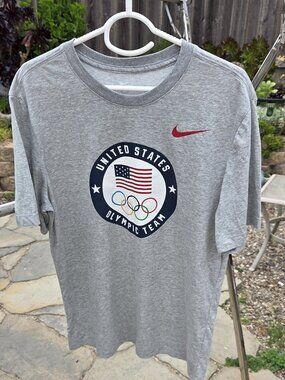 Nike Men's USA Olympic Dri-Fit Grey Tshirt Med